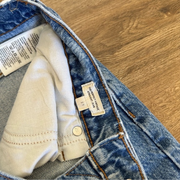 Madewell The Perfect Vintage‎ Straight Leg Jean Size 27 Blue Wash - Picture 5 of 7